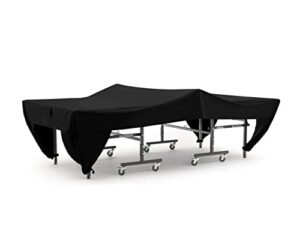 Covermates Ping Pong Table Cover - Light Weight Material, Weather Resistant, Elastic Hem, Outdoor Living Cover-Black