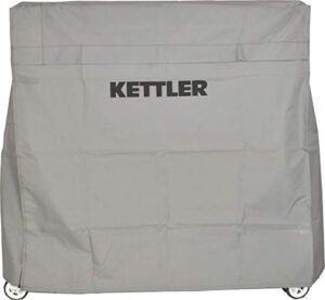 Kettler Premium Heavy-Duty Weatherproof Indoor/Outdoor Table Tennis Table Cover, Silver (7033-100)