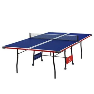 JOOLA Indoor 15mm Ping Pong Table with Quick Clamp Ping Pong Net Set - Single Player Playback Mode - Regulation Size Table Tennis Table - Compact Storage Ping Pong Table