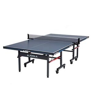 JOOLA Tour Table Tennis Table with Quick Clamp Ping Pong Net - 10 Minute Assembly - Foldable Indoor Ping Pong Table with Single Player Playback Mode, Competition Grade MDF Ping Pong Table Top