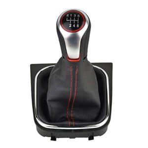 6 Speed Gear Shift Knobs Boot Cover for Golf MK5 MK6 MK7 Scirroco Eos