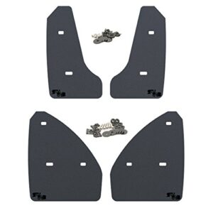 RokBlokz Mud Flaps for 2015+ MK7 Volkswagen Golf GTI - Multiple Colors Available - Mud Guards are Custom Cut and Fit - Includes All Mounting Hardware (Black with Black Logo, Short)