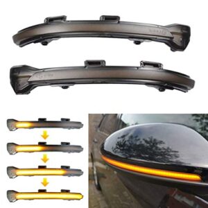 Csslyzl Dynamic LED Turn Signal Light Sequential Side Mirror Marker Indicator Blinker Lamp Compatible With VW Golf MK7 7.5 VII GTI R GTD TSI 2015+