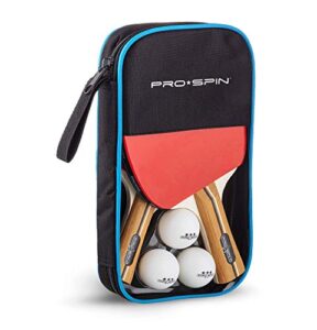 PRO-SPIN Ping Pong Paddles - High-Performance 2-Player Set with Premium Table Tennis Rackets, 3-Star Ping Pong Balls, Compact Storage Case | Ping Pong Paddle Set of 2 for Indoor & Outdoor Games