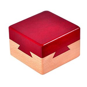 DC-BEAUTIFUL Impossible Dovetail Box Mini 3D Brain Teaser Wooden Magic Drawers Gift Jewelery Box Puzzle Toy (Upgraded Packaging)