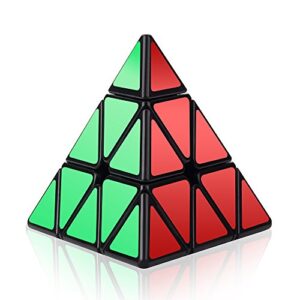 Speed Cube, Roxenda 3x3x3 Pyramid Speed Cube Triangle Puzzle Magic Cube Enhanced Edition - Turns Quicker and More Precisely Than Original