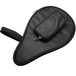 SelfTek Table Tennis Bat Bag Waterproof Ping Pong Paddle Bat Pouch with Ball Case
