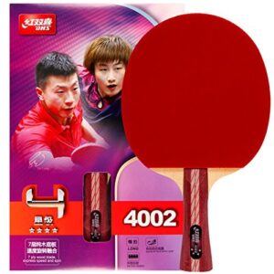 DHS Table Tennis Racket 4002, Ping Pong Paddle, Table Tennis Racquets - Shakehand with LANDSON Rubber Protector